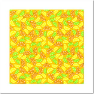 Lemons, Limes, Oranges, | Citrus | Pop Art Pattern Posters and Art